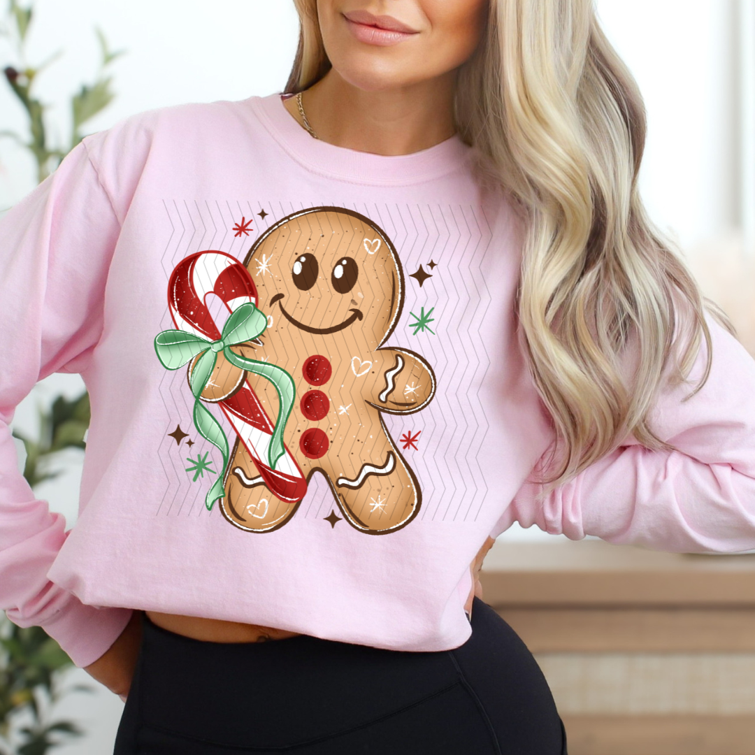 Gingerbread Candy Cane DTF