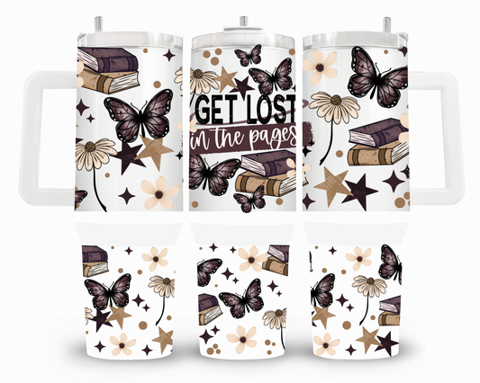 Get Lost in The Pages 40oz UVDTF Wrap