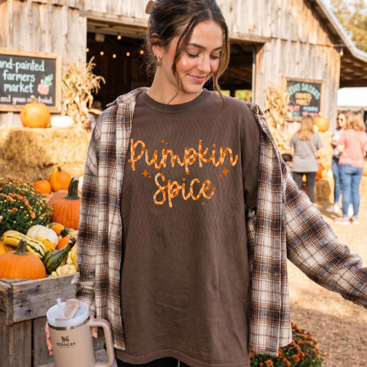 Checker Pumpkin Spice DTF