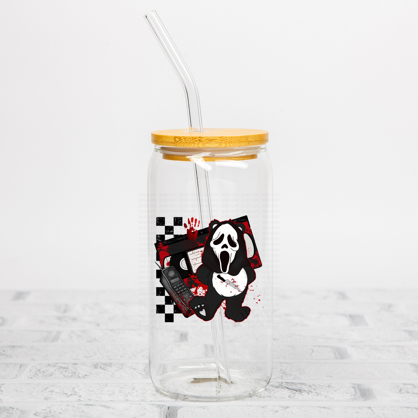 Ghostface Scarebear UVDTF Decal
