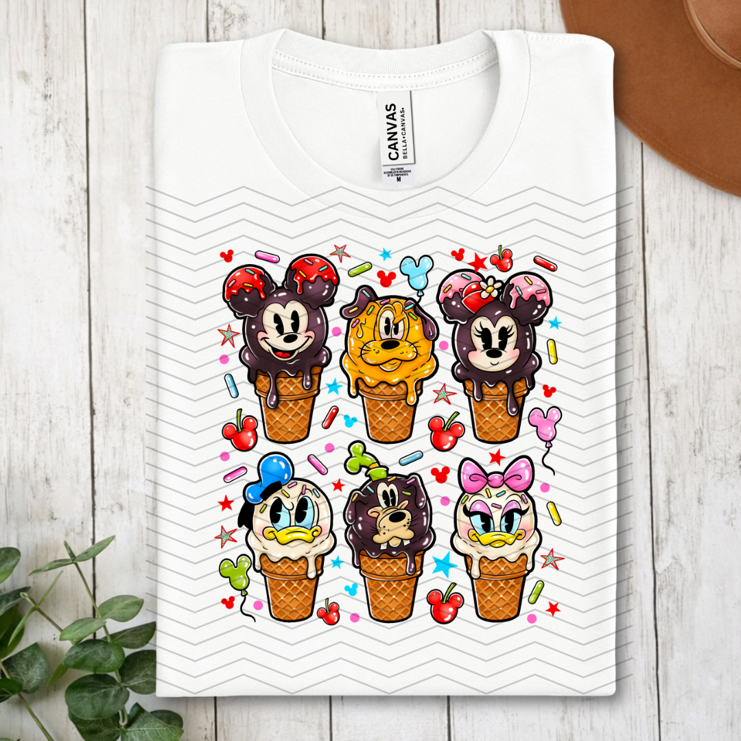 Mouse & Friends Ice Cream DTF