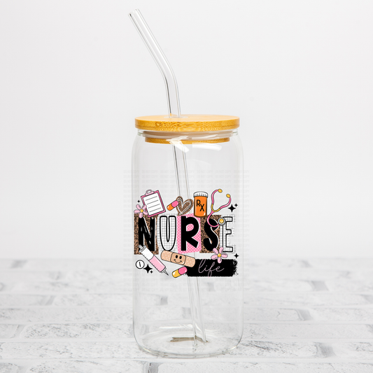 Nurse Life Leopard UVDTF Decal