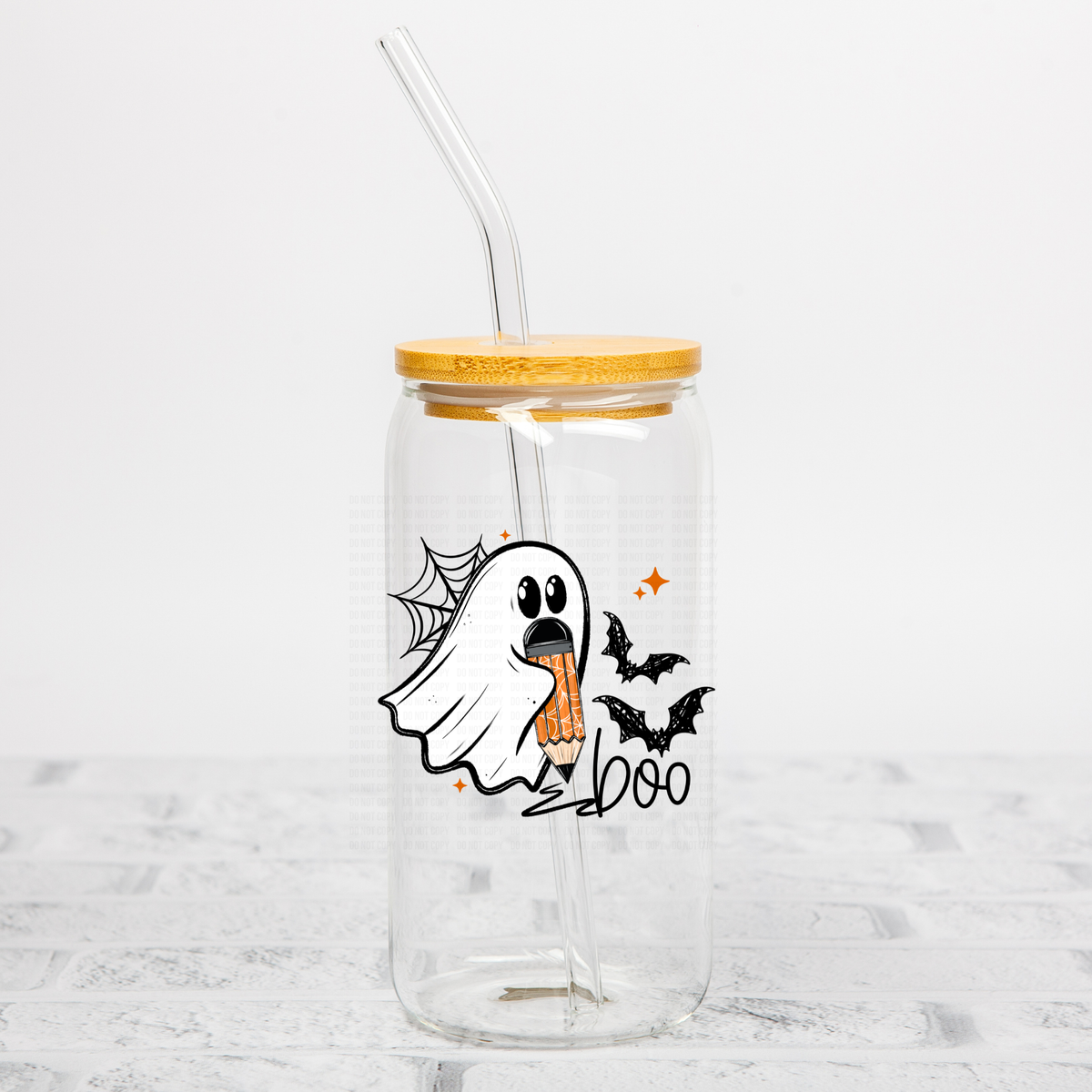 Boo Pencil Ghost UVDTF Decal