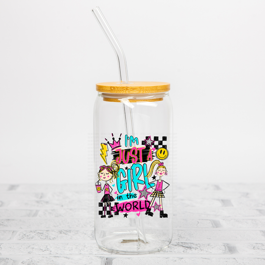 I'm Just A Girl UVDTF Decal