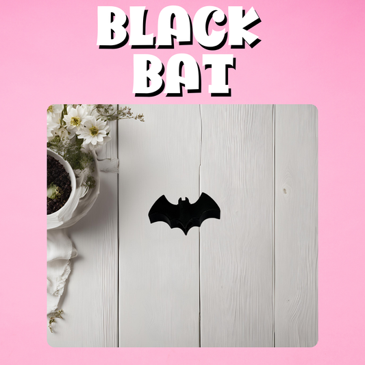 Black Bat 3D Straw Topper