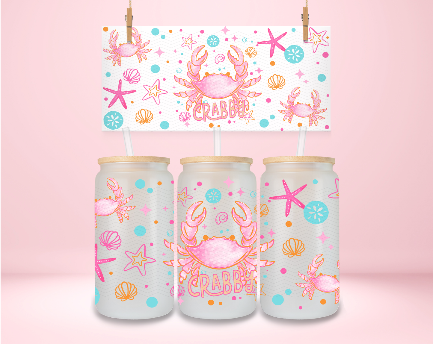 Pink Crabby UVDTF Wrap