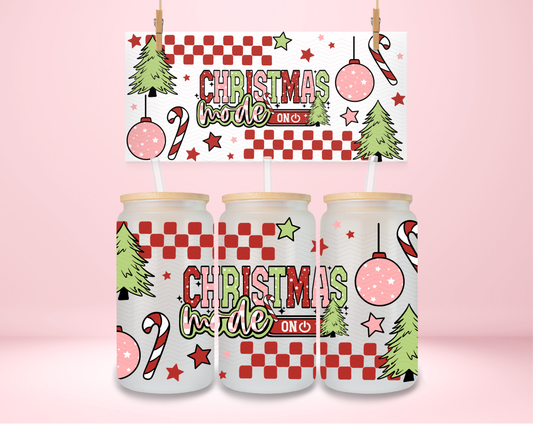 Christmas Mode Checkered UVDTF Wrap