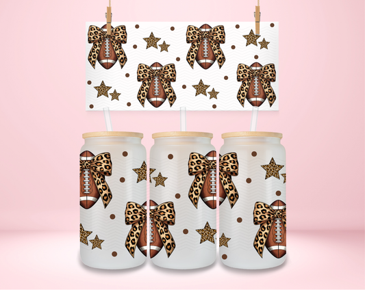 Leopard Coquette Football UVDTF Wrap