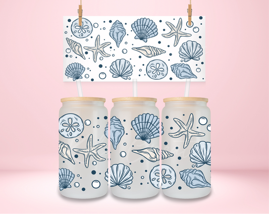 Blue Seashells UVDTF Wrap