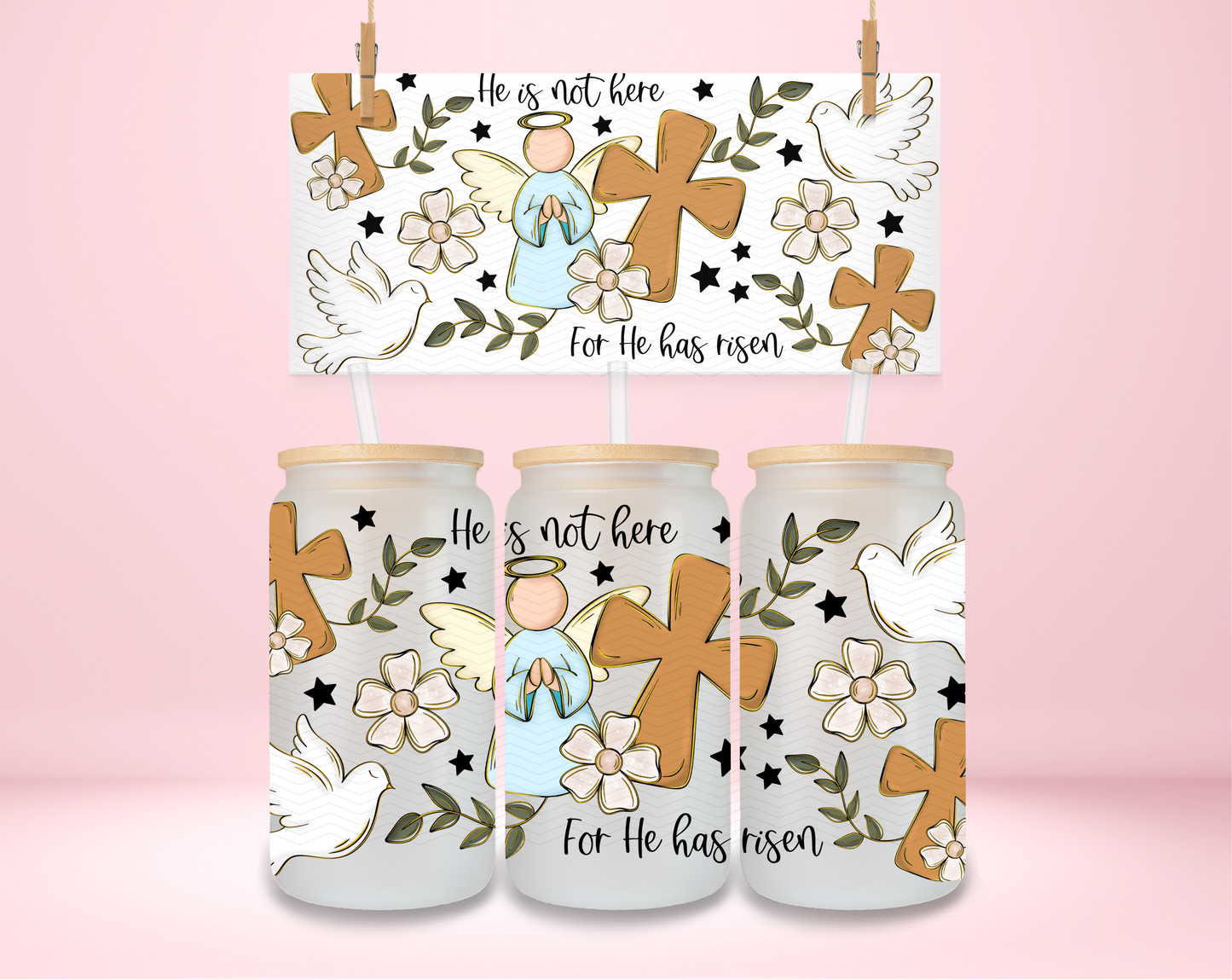 He is Not Here For He is Risen UVDTF Wrap