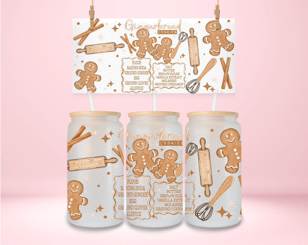 Gingerbread Recipe UVDTF Wrap