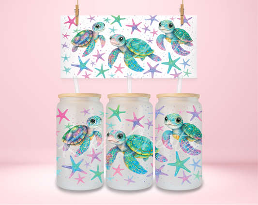 Colorful Sea Turtles UVDTF Wrap
