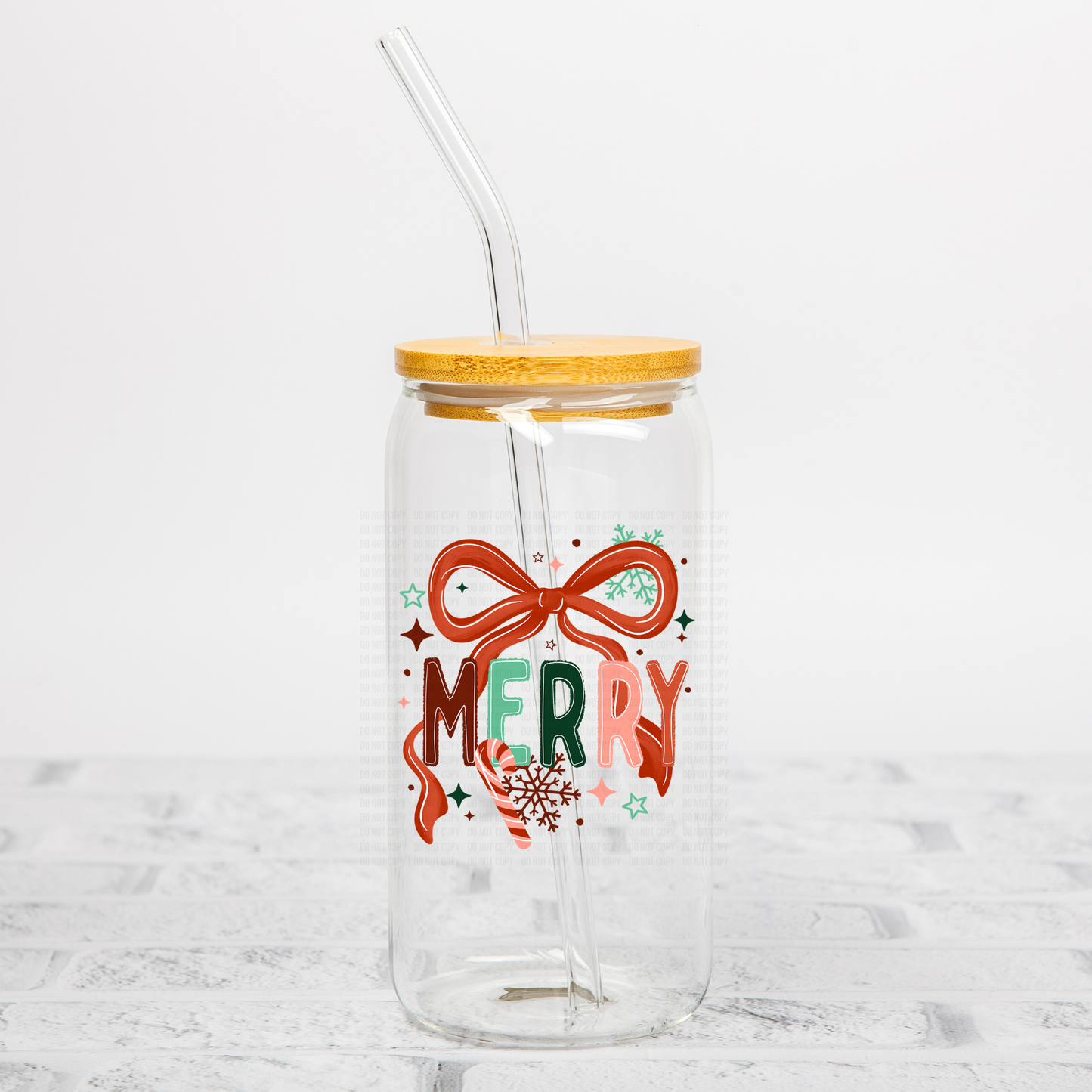 Merry Coquette Bow UVDTF Decal