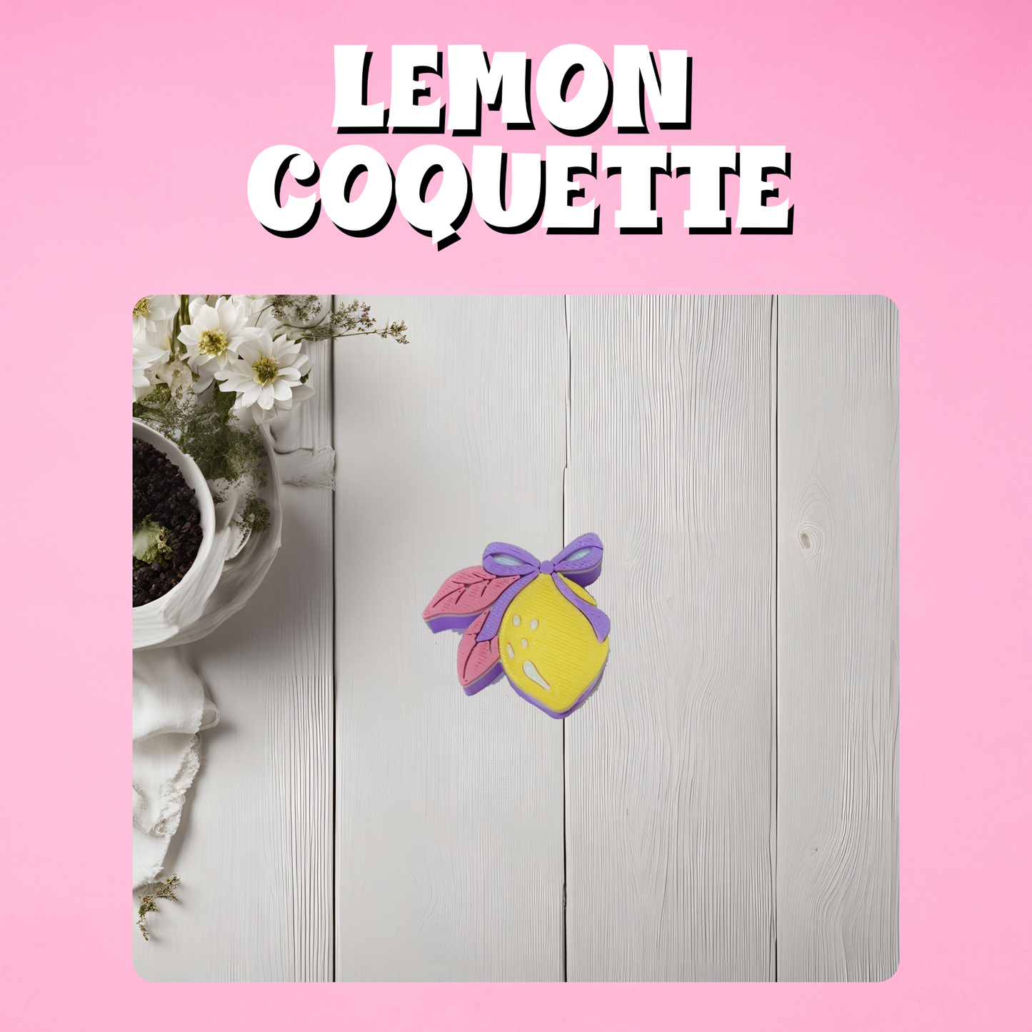 Lemon Coquette Straw Topper