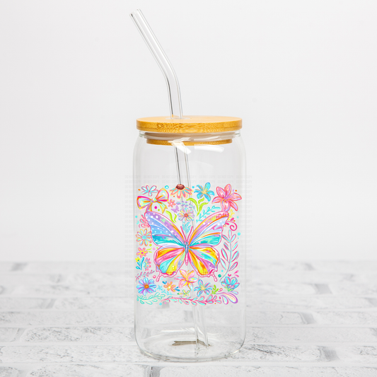 Colorful Butterfly Coquette UVDTF Decal