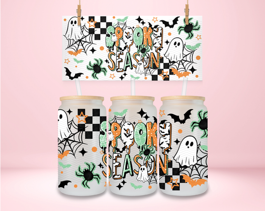 Spooky Season Mint and Orange UVDTF Wrap
