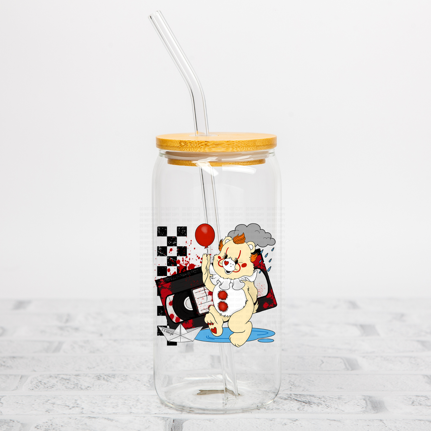 Clown Scarebear UVDTF Decal