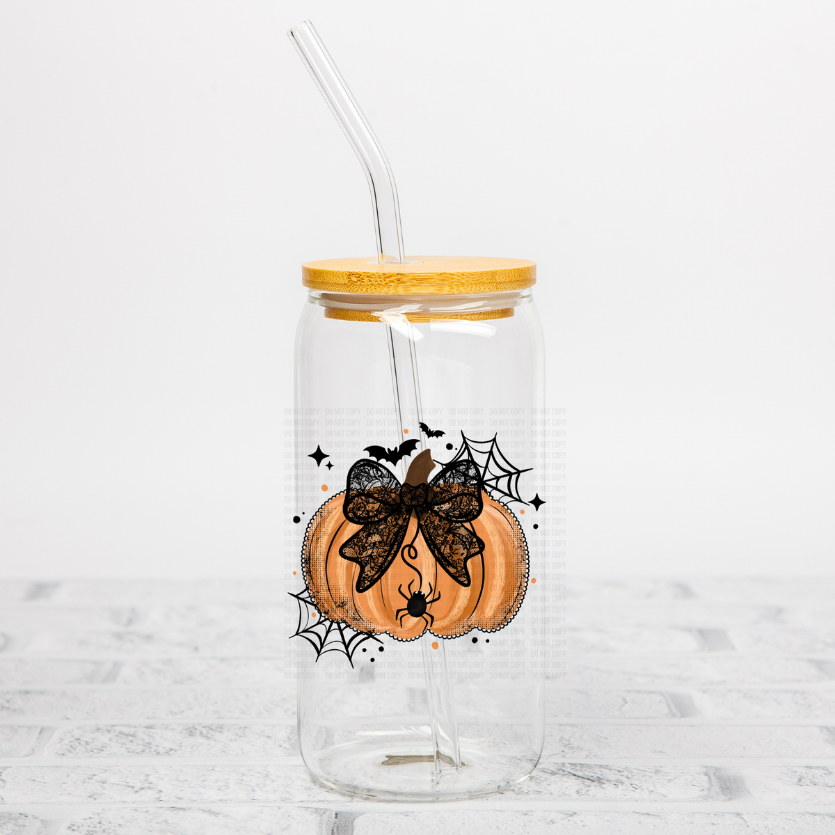 Lace Bow Pumpkin UVDTF Decal