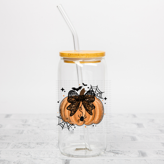 Lace Bow Pumpkin UVDTF Decal