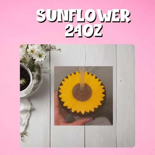 Sunflower 3D Lid Topper (24oz)