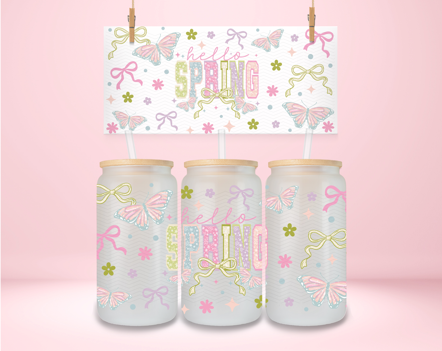 Pastel Hello Spring UVDTF Wrap