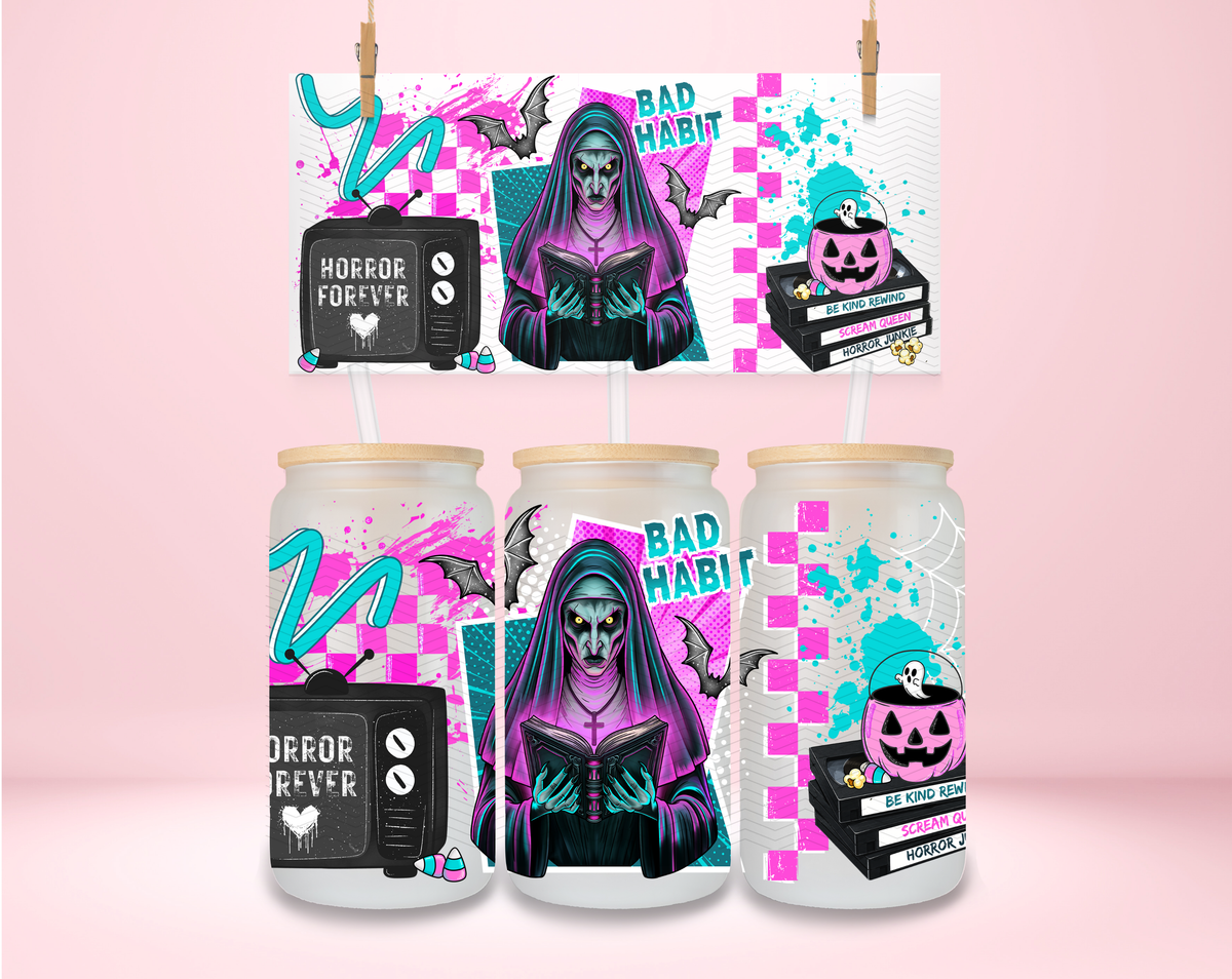 Pastel Halloween Nun UVDTF Wrap