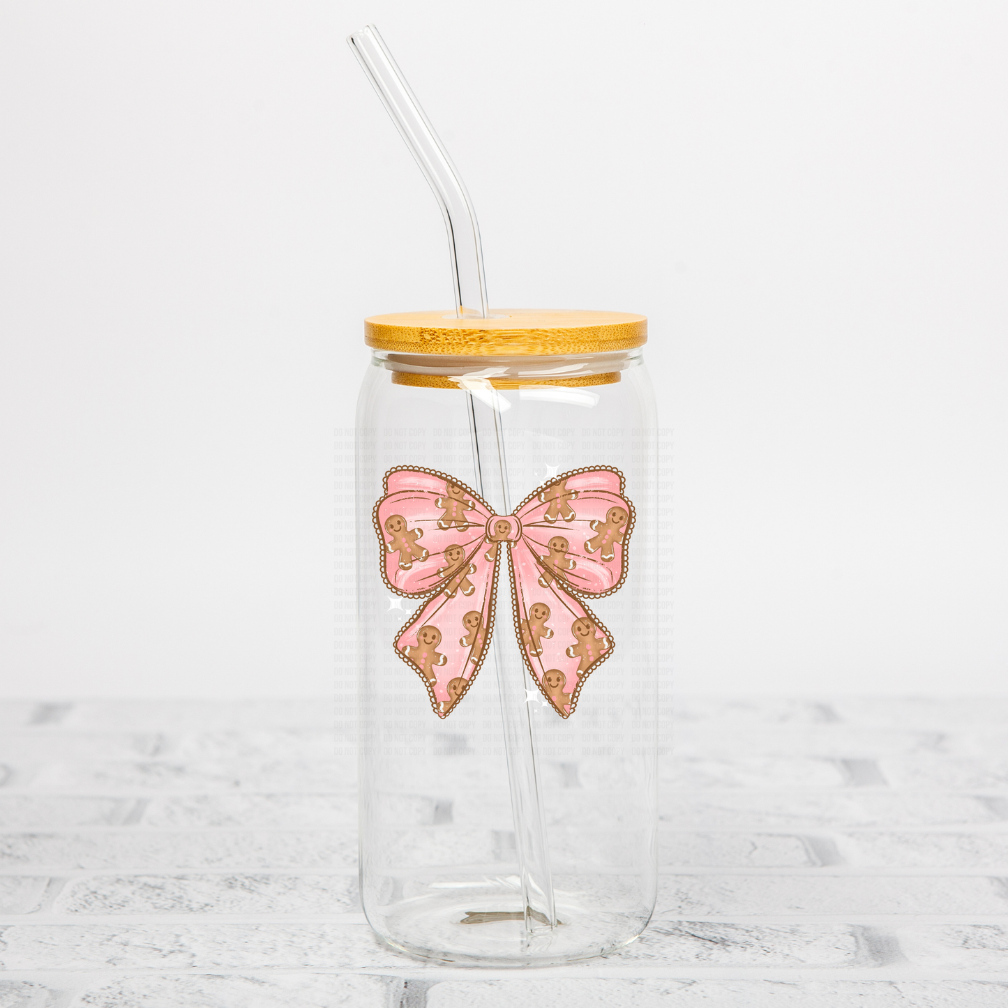 Gingerbread Coquette Bow UVDTF Decal