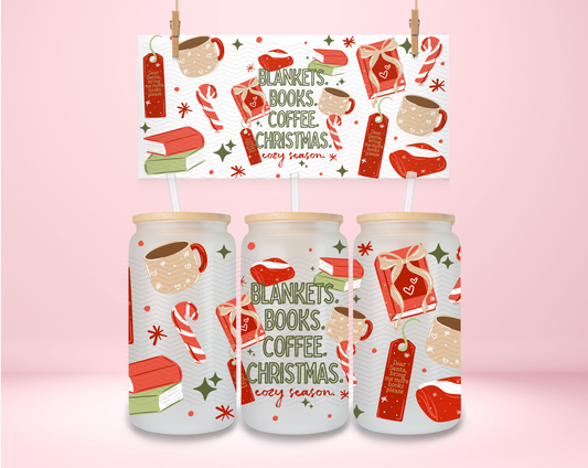 Blankets Books and Christmas UVDTF Wrap