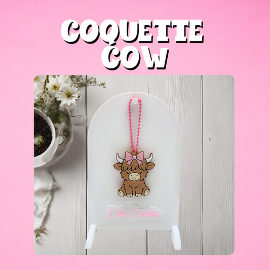 Coquette Cow Keychain (Tab Opener)