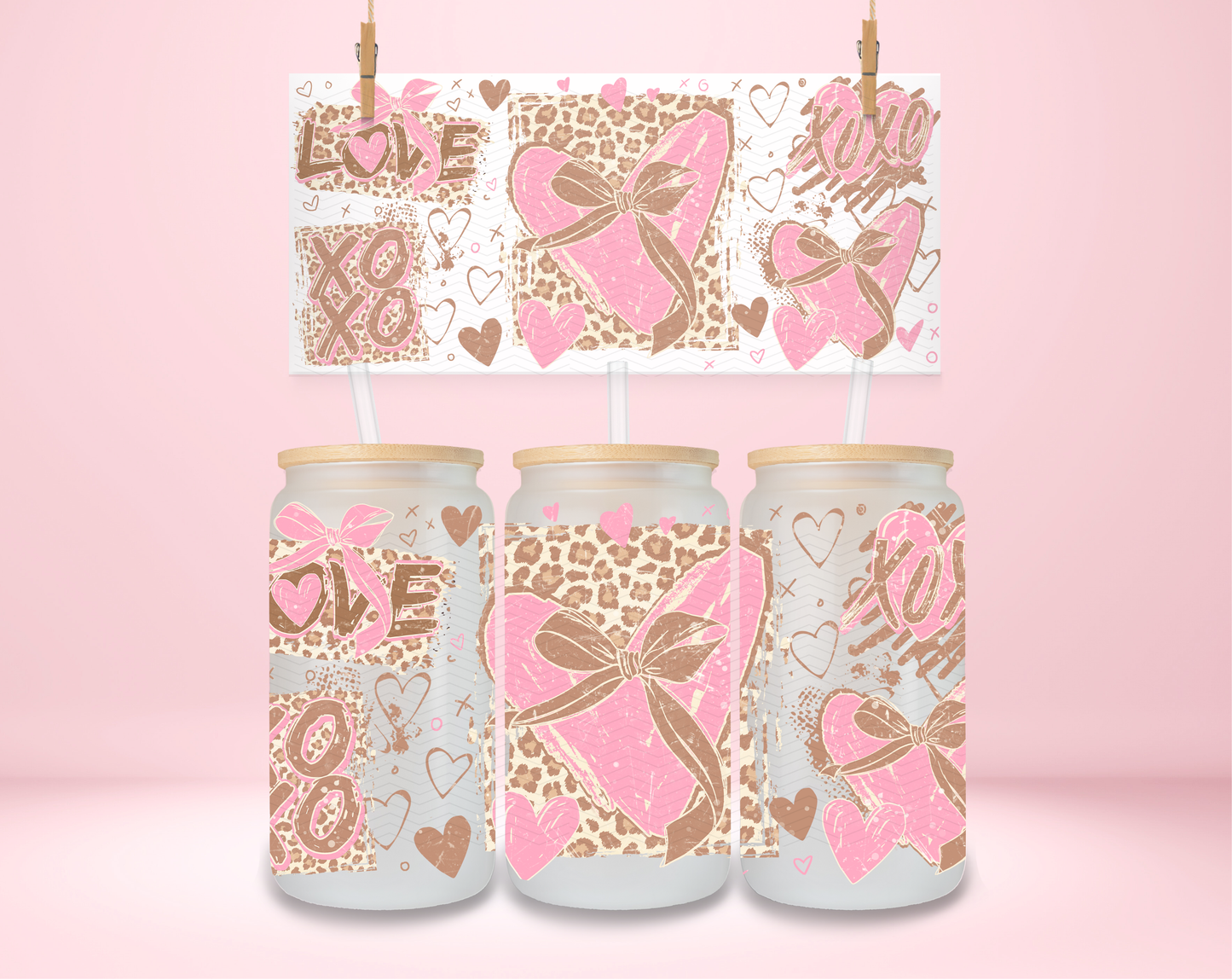 Heart Leopard UVDTF Wrap