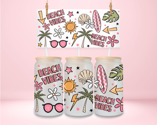 Beach Vibes Girly UVDTF Wrap