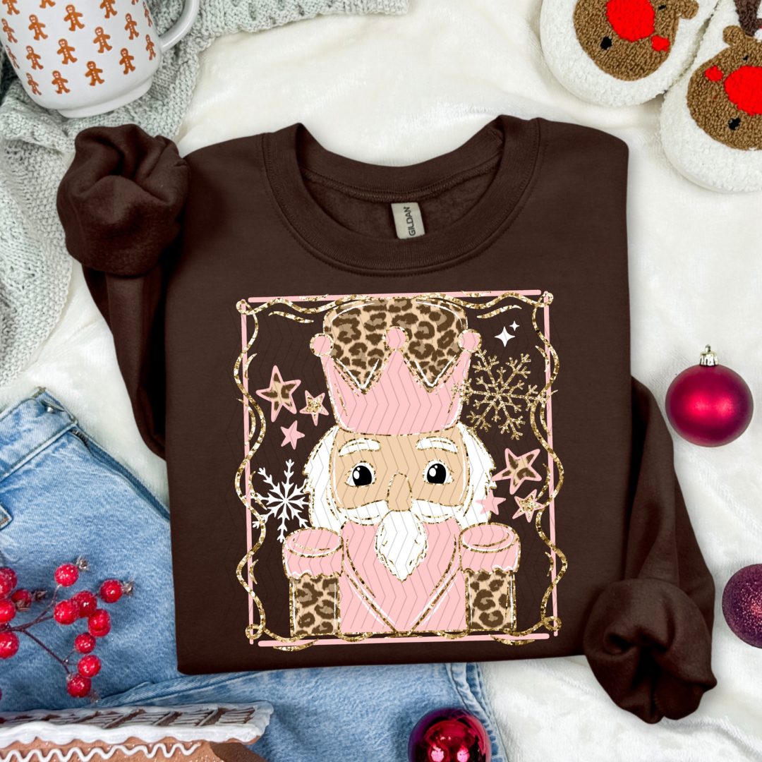 Pink and Leopard Nutcracker Light Skintone DTF