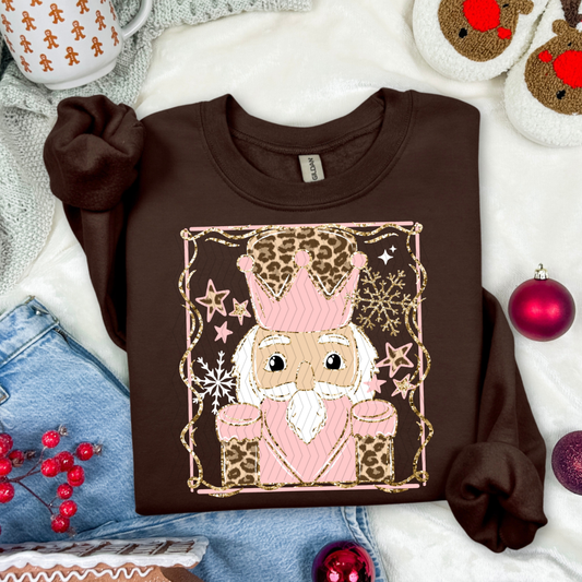 Pink and Leopard Nutcracker Light Skintone DTF