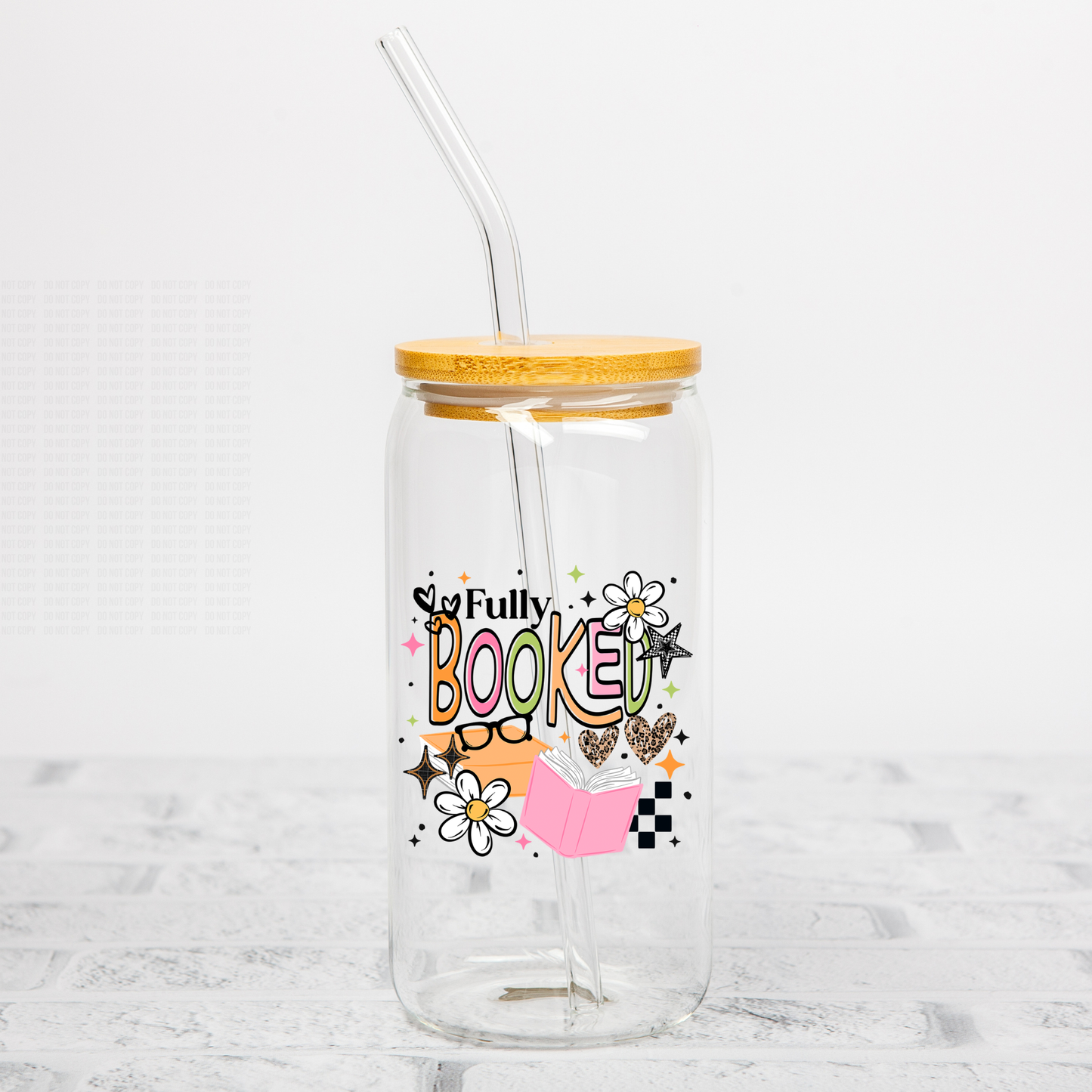 Fully Booked Daisies UVDTF Decal