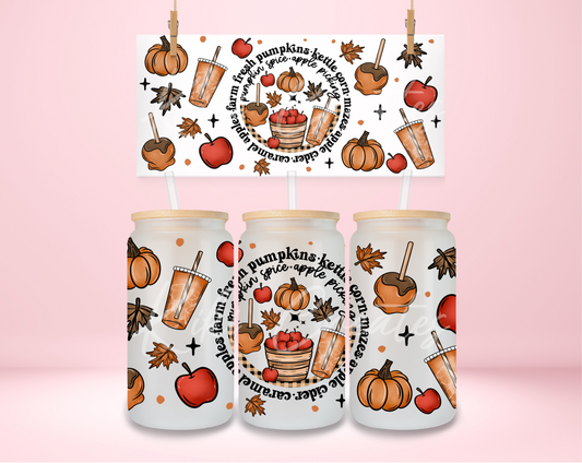 Pumpkin Spice Apple Picking UVDTF Wrap