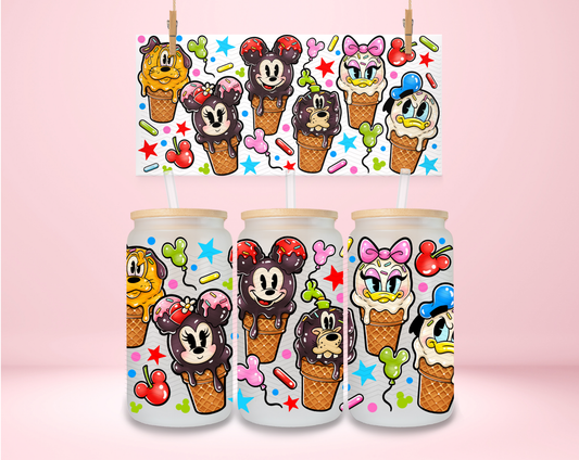 Mouse & Friends Ice Cream UVDTF Wrap