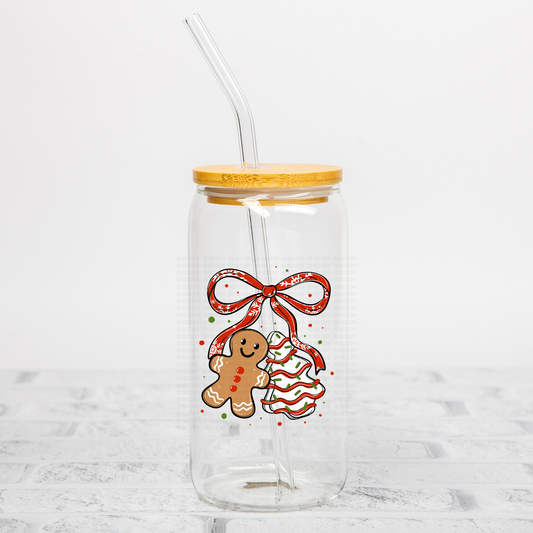 Gingerbread Tree Cake Bow UVDTF Decal