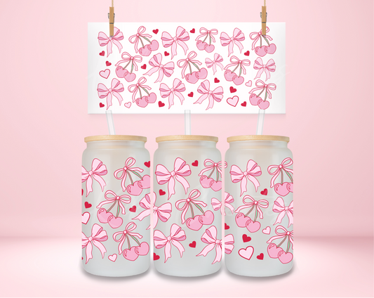 Pink Cherries and Bows UVDTF Wrap