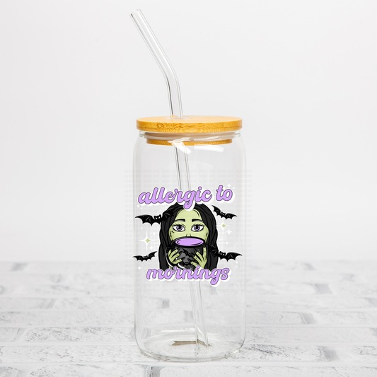 Allergic To Mornings UVDTF Decal