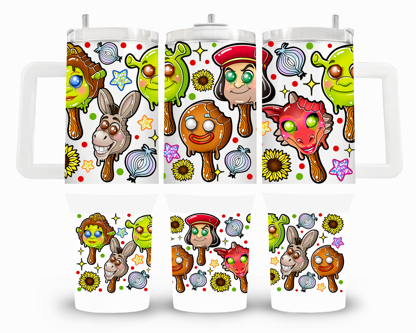 Shrek Ice Cream 40oz UVDTF Wrap