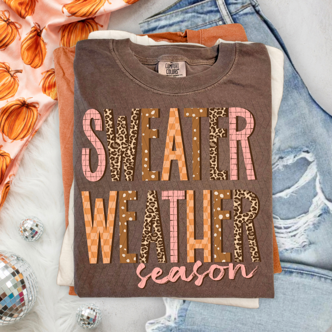 Sweater Weather Pattern DTF