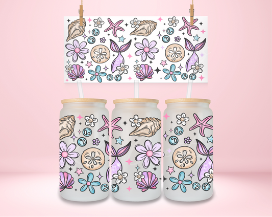 Mermaid Beach Floral UVDTF Wrap