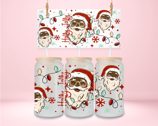 Holly Jolly Santa Dark Skintone UVDTF Wrap
