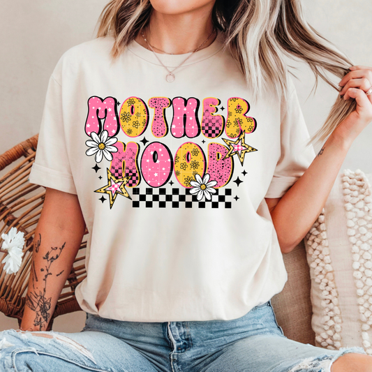 Motherhood Checkered Floral DTF