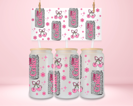 Diet Soda Leopard Cherry UVDTF Wrap