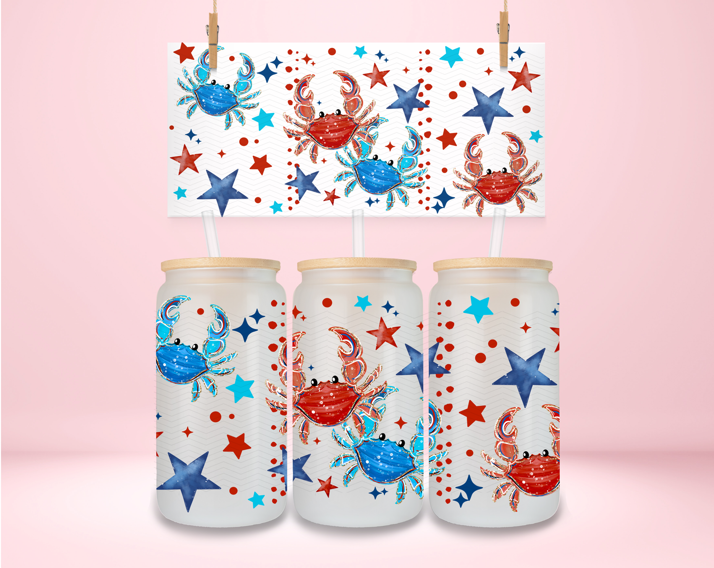 Patriotic Crab UVDTF Wrap