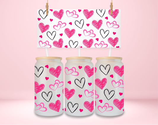 Heart Doodles UVDTF Wrap