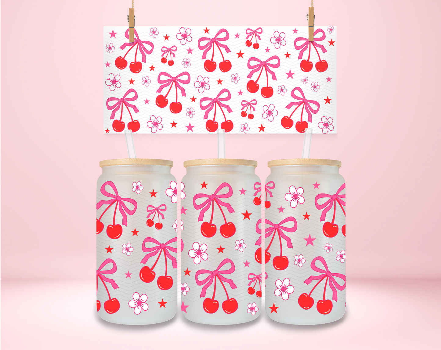 Girly Cherry Coquette UVDTF Wrap