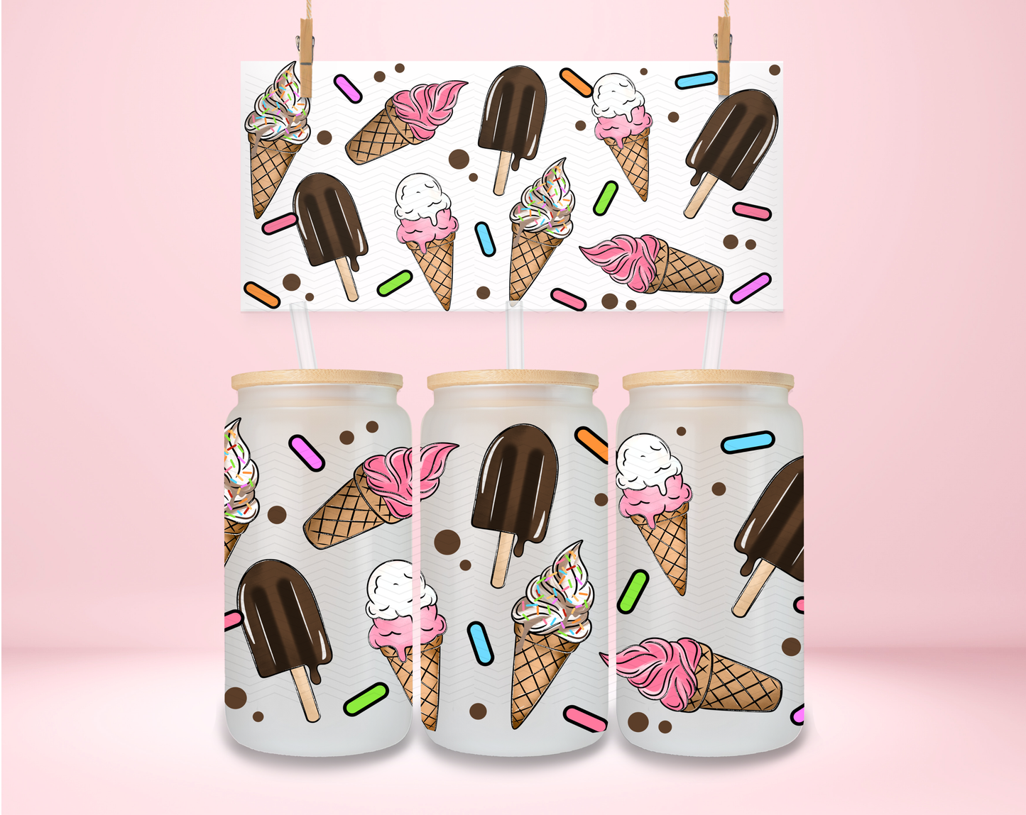 Ice Cream Fun UVDTF Wrap