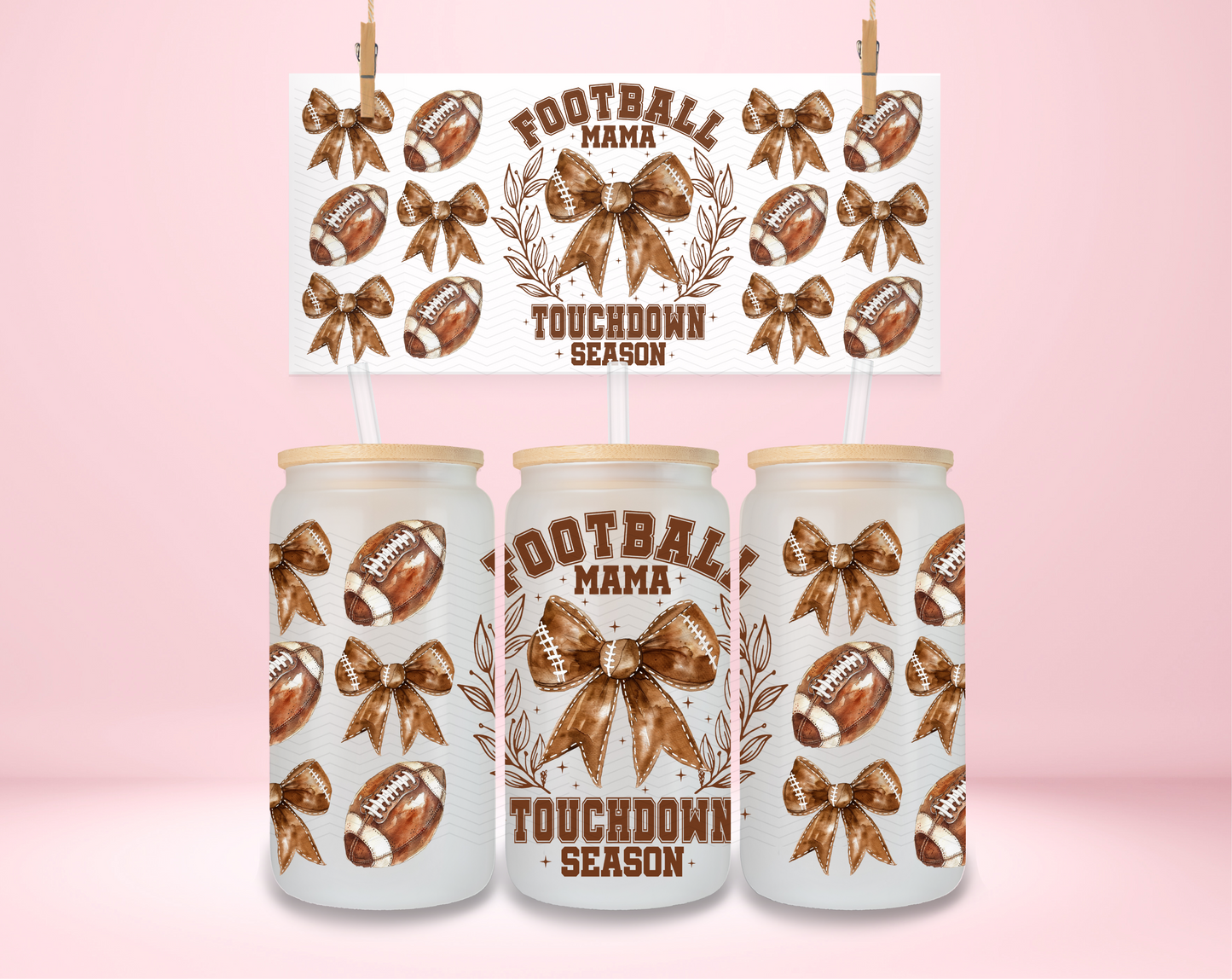Football Mama Coquette UVDTF Wrap
